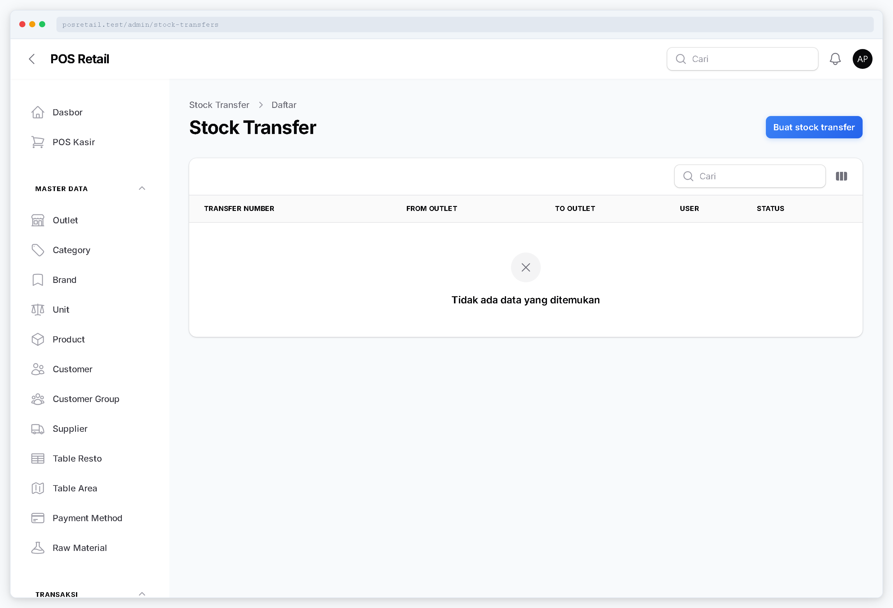 Transfer Stok